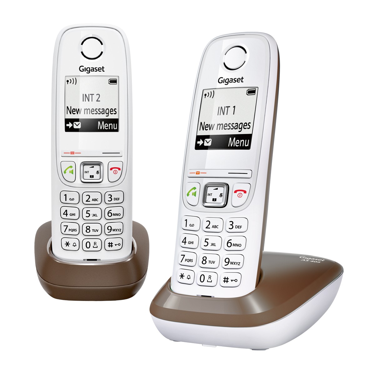 Telefones DECT : Gigaset AS405 Duo Chocolate