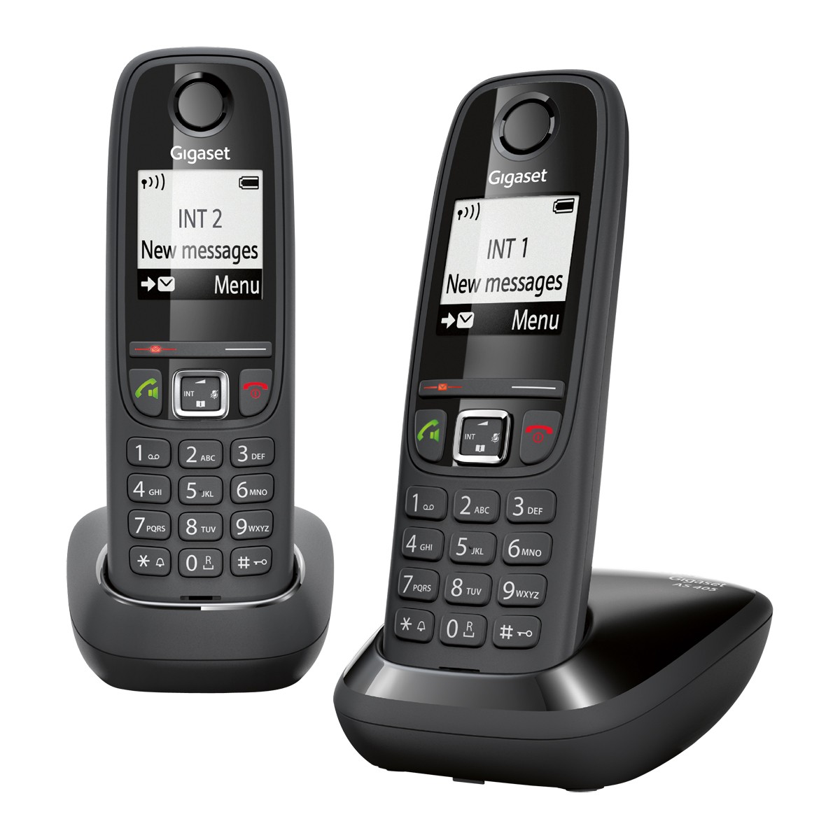 Telefones DECT : Gigaset AS405 Duo Black