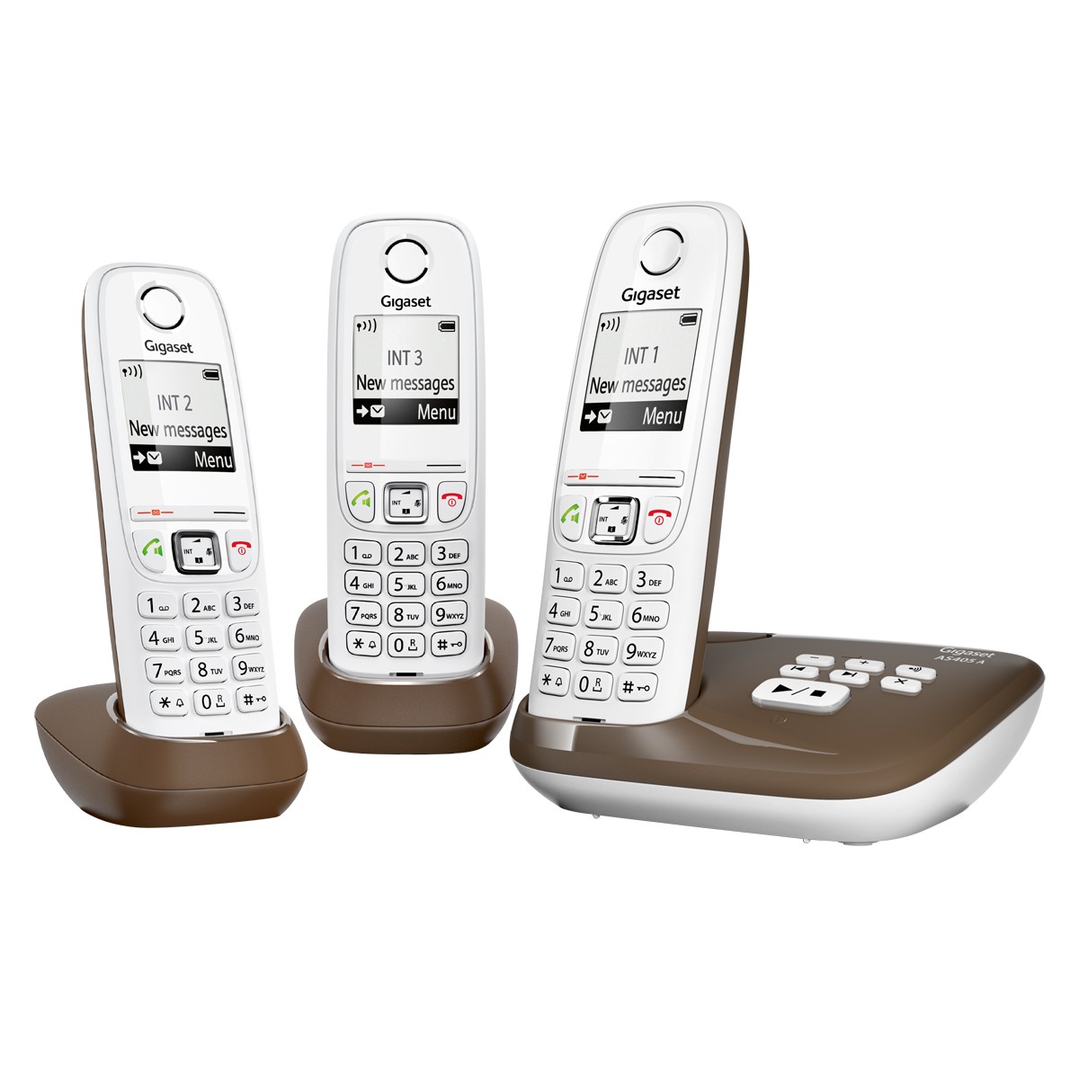 Telefones DECT : Gigaset AS405A Trio Chocolate
