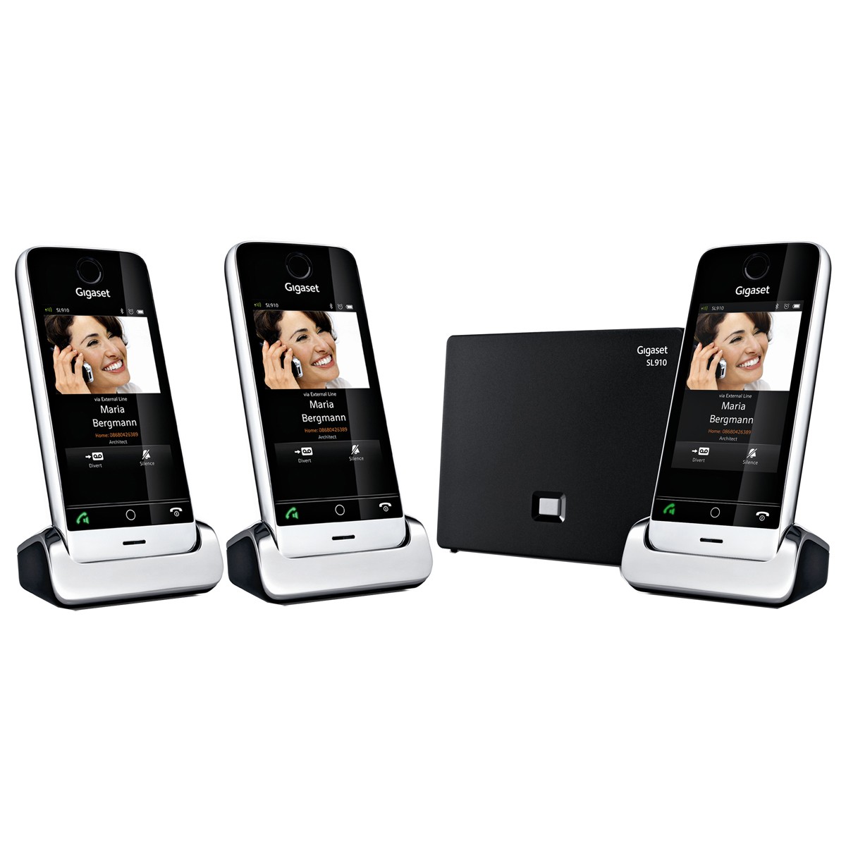 Telefones DECT : Gigaset SL910 Trio Black