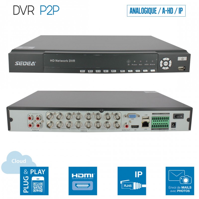 Enregistreur numérique DVR 16 entrées
